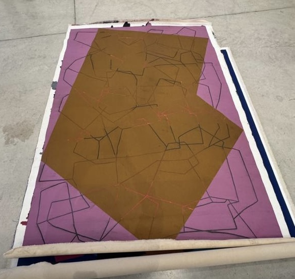 Barda rosa cuadros cafés